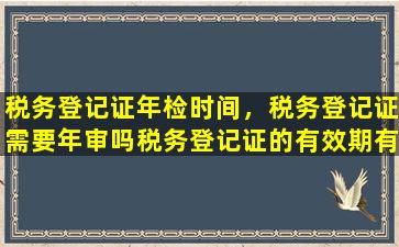 税务登记证年检时间，税务登记证需要年审吗税务登记证的有效期有多长